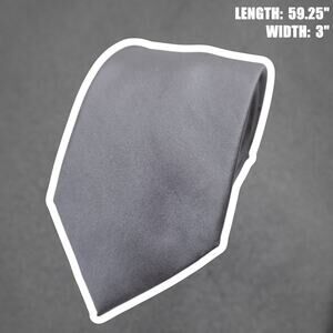 Michael Kors Tie Men's Necktie Silver Solid 100% Silk Classic 59.25"